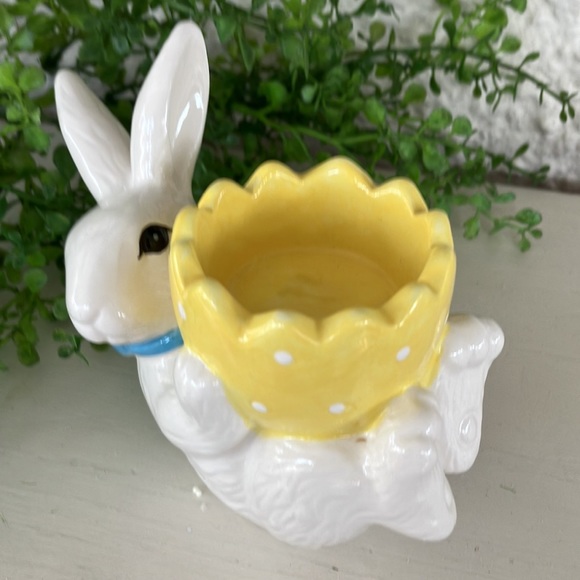 NIB - Yankee Candle Bunny and Egg Tea Light Holder #1310720 - Picture 5 of 7